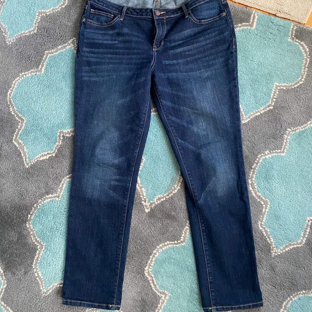 OLD NAVY Blue Jeans 10 Dark Wash Straight Leg VGUC